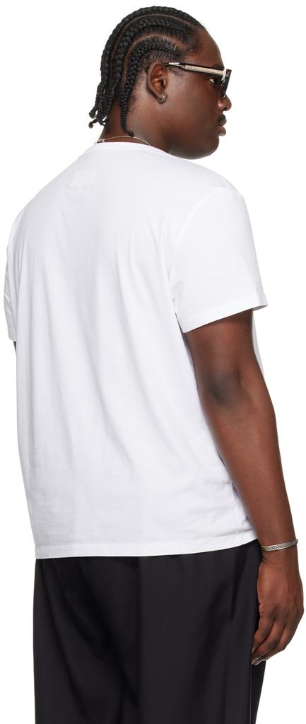 MAISON MARGIELA White Embroidered T-Shirt - T-Shirts