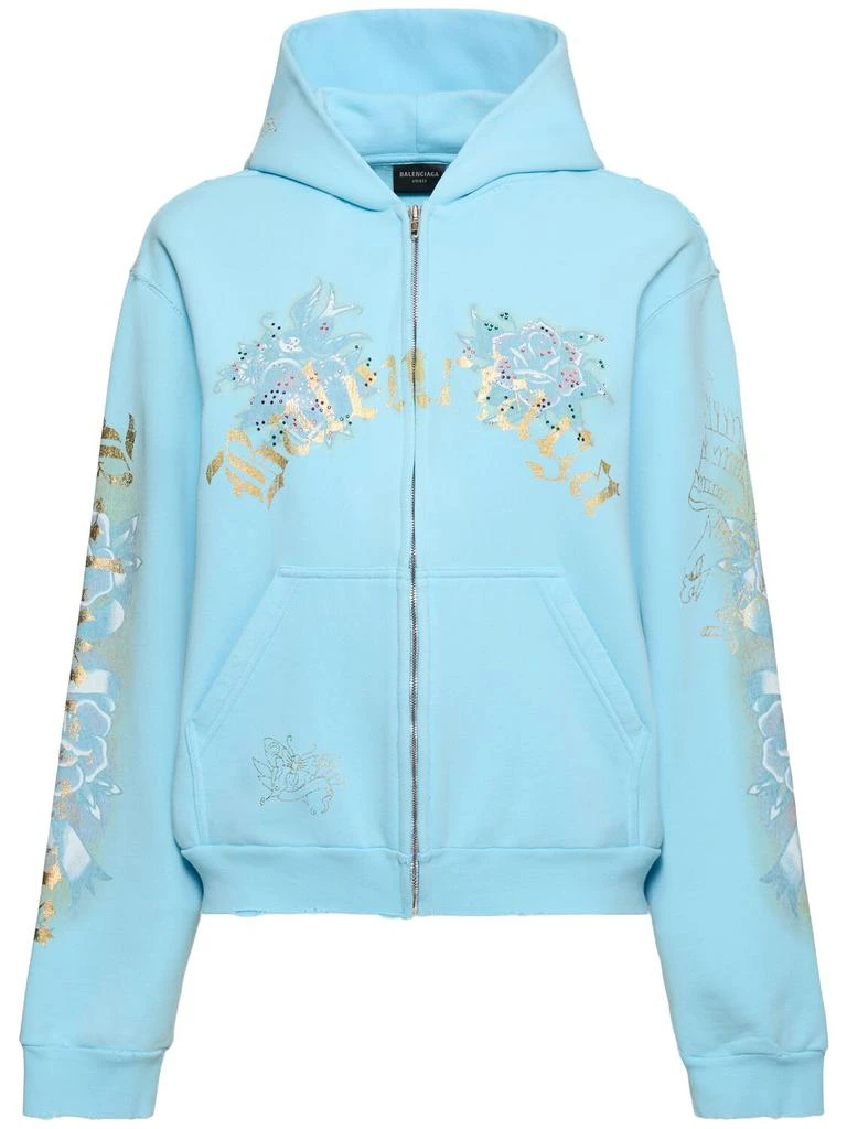 Balenciaga Small Zip-up Cotton Hoodie 1
