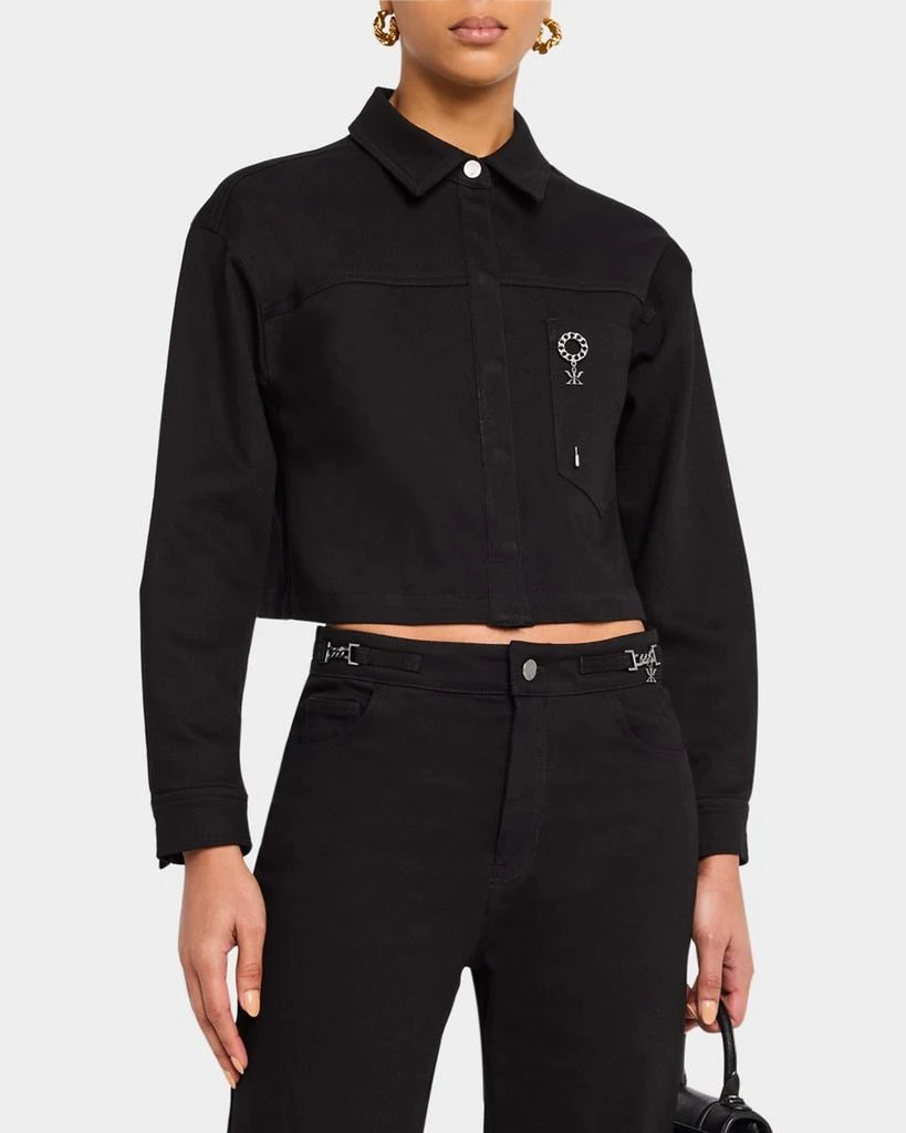 Kobi Halperin Teagan Cropped Brooch-Embellished Jacket 4