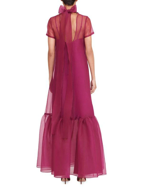 Staud Calluna High-Neck Organza Gown 2
