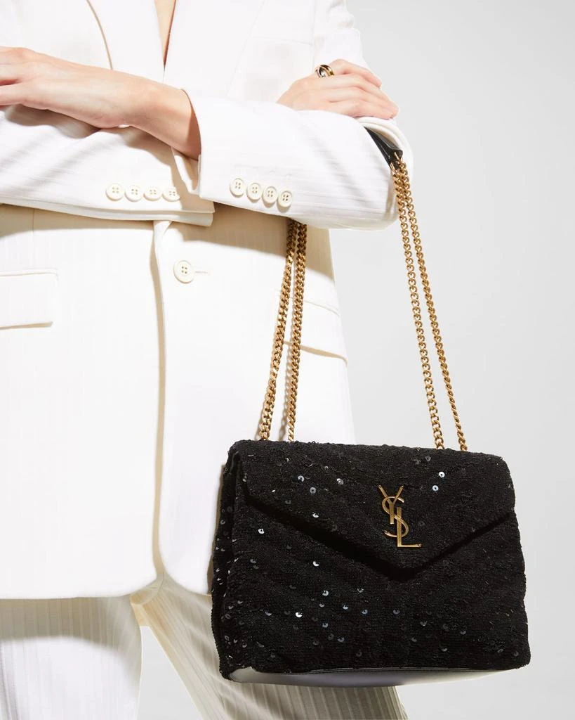 Yves Saint Laurent Loulou Small YSL Sequin Shoulder Bag 5