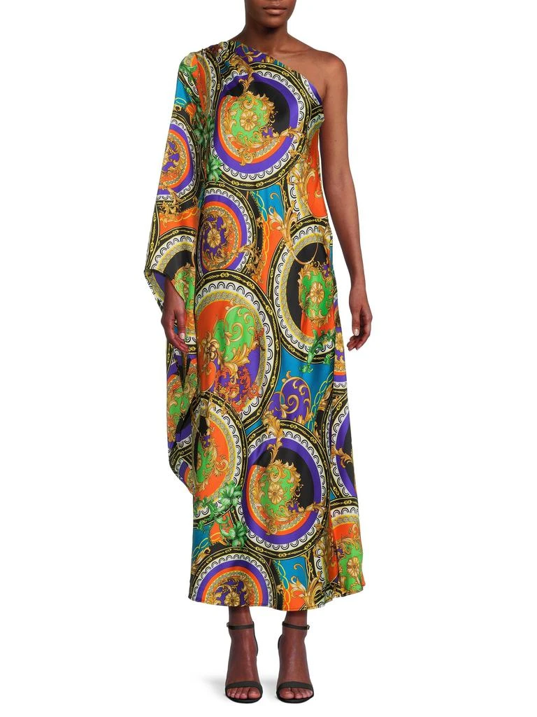 strapless open back dress Draped One Shoulder Batwing Dress 44FR - 16uk