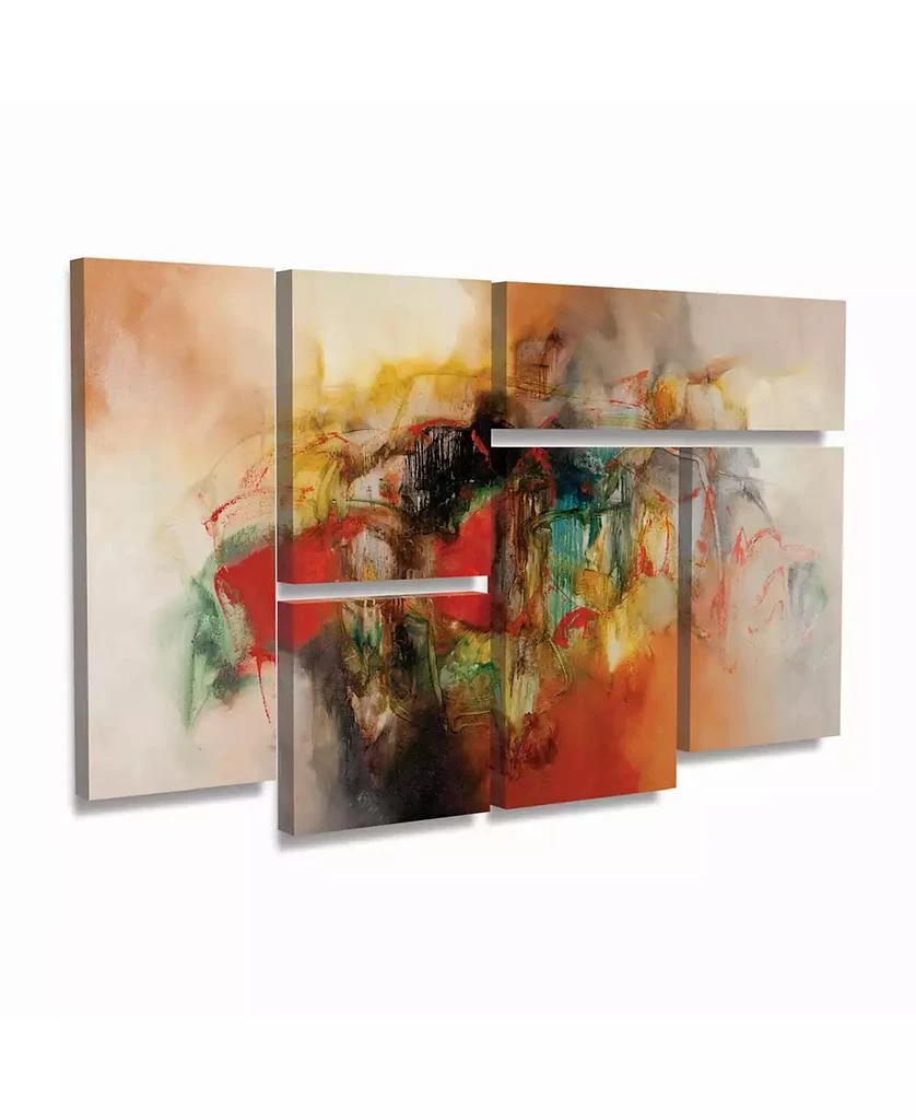 Trademark Global Zavaleta Abstract VI Multi Panel Art Set 6 Piece - 49" x 19" 2