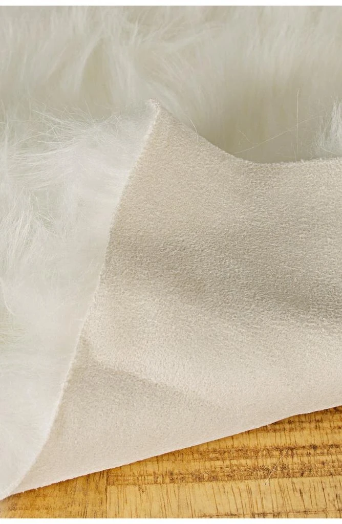 LUXE Faux Fur Hudson Rectangular Rug - 2ft x 3ft - Off White 6