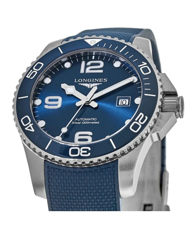 Longines Longines HydroConquest Automatic Blue Dial Blue Rubber Strap Men's Watch L3.782.4.96.9 2