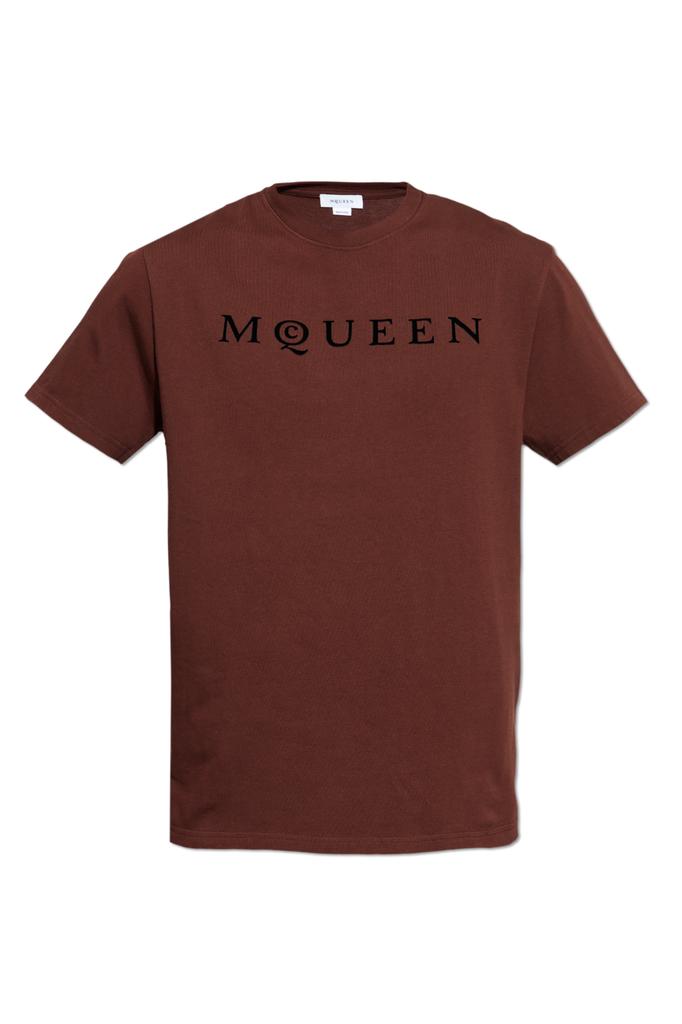 Shop Alexander Mcqueen T-Shirt With Front Logo Print on Sale