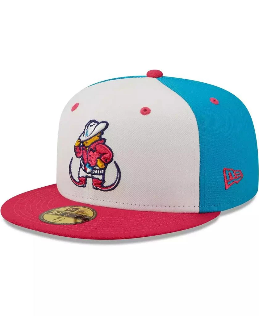 New Era Men's White, Coral Pointy Boots de Amarillo Copa De La Diversion 59FIFTY Fitted Hat 1