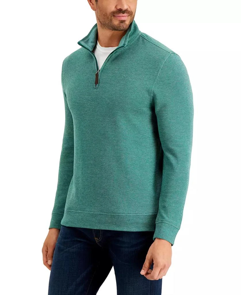 Club Room Men's Birdseye Quarter-Zip Pullover, Created for Macy's 1