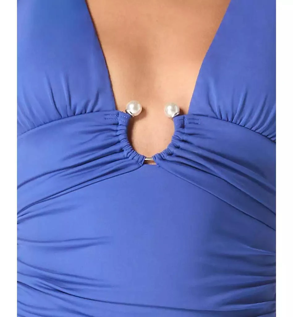 Carmen Marc Valvo Women's Halter Plunging-Neck Tankini Top 2