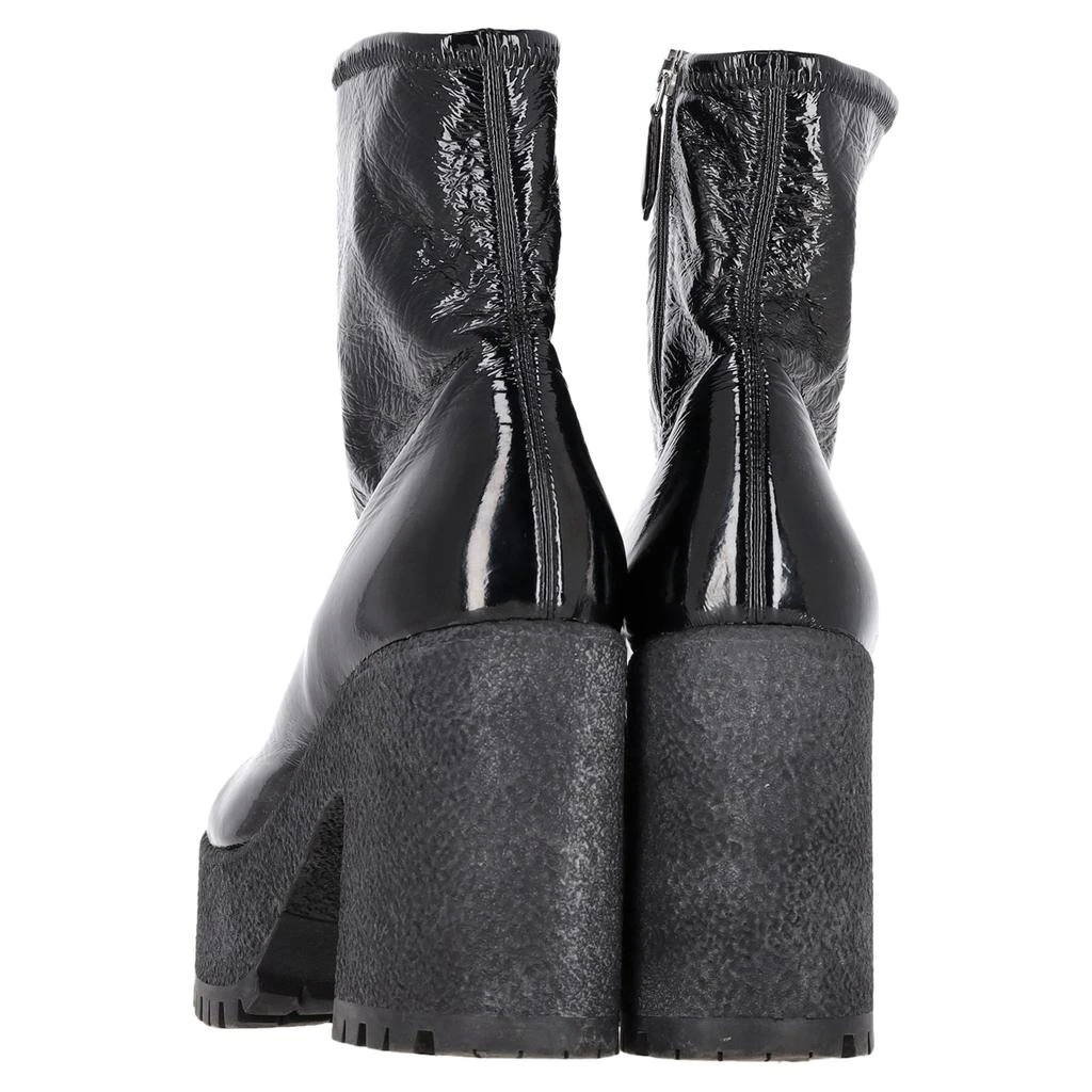 Miu Miu Stretch Platform Boots in Black Naplak Leather 5