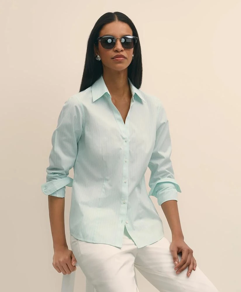 Fitted Non-Iron Stretch Supima Cotton Dress Shirt