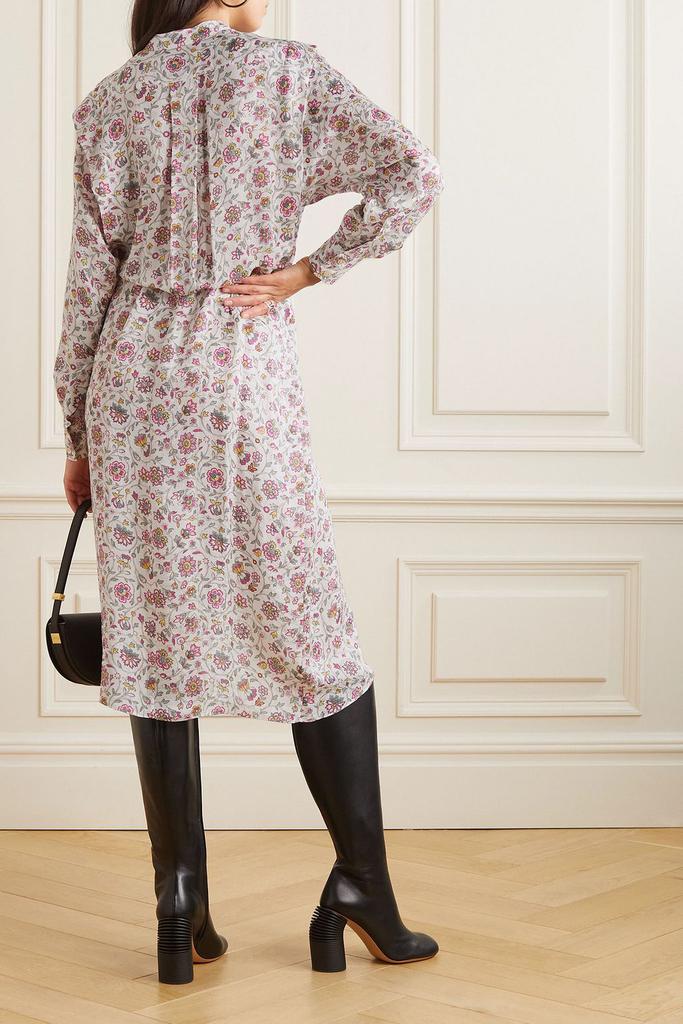 Isabel Marant Lokeya asymmetric floral-print jacquard dress