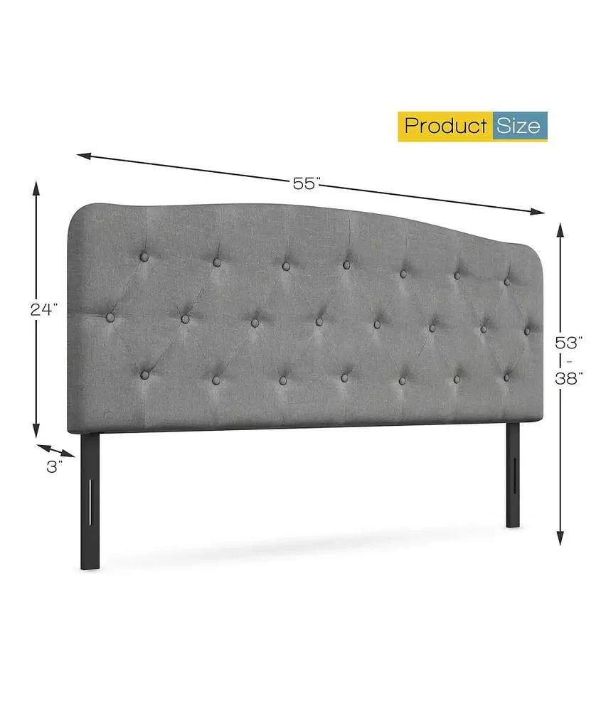 GOUUN Faux Linen Headboard with Adjustable Heights 2