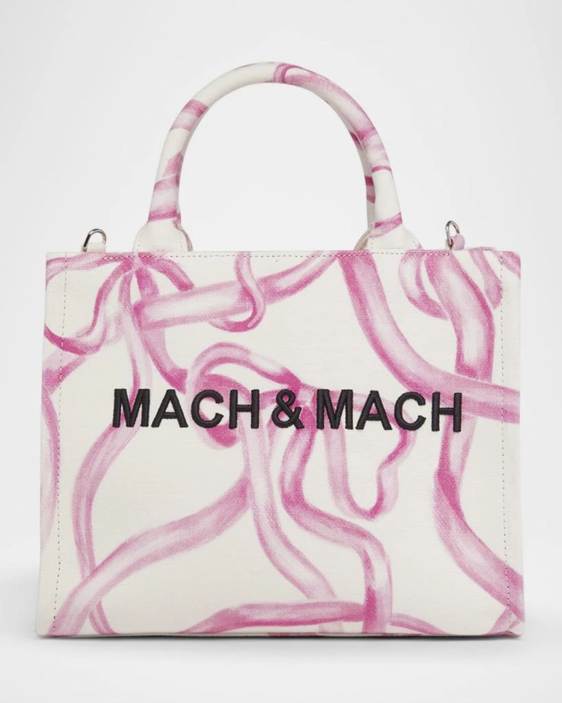 Mach & Mach Riviera Bow Canvas Tote Bag 1