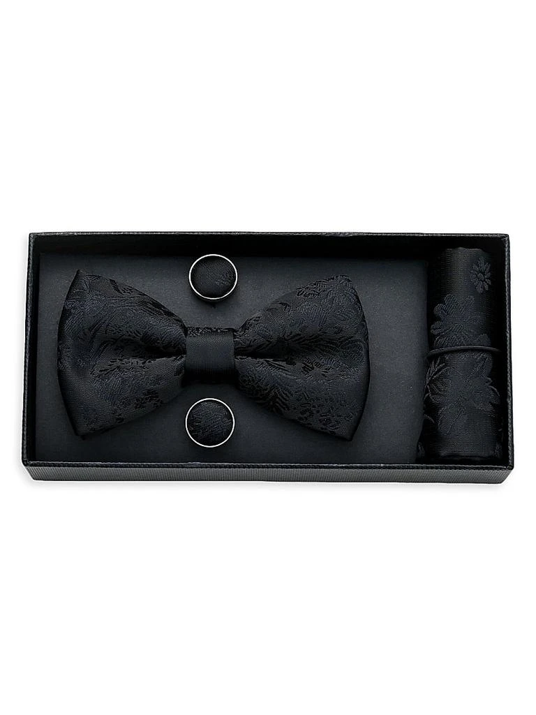 Moustache Floral Bow Tie Set