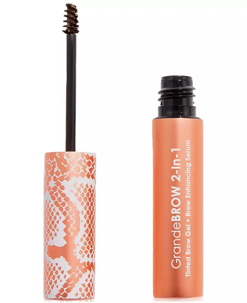Grande Cosmetics Travel-Size GrandeBROW 2-In-1 Tinted Brow Gel + Brow Enhancing Serum, 0.02 oz. 1