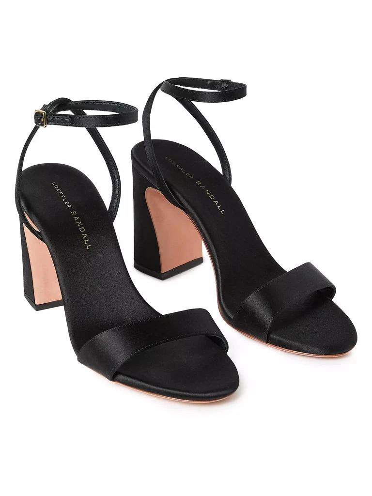 Loeffler Randall Malia 90MM Curved-Heel Satin Sandals 3