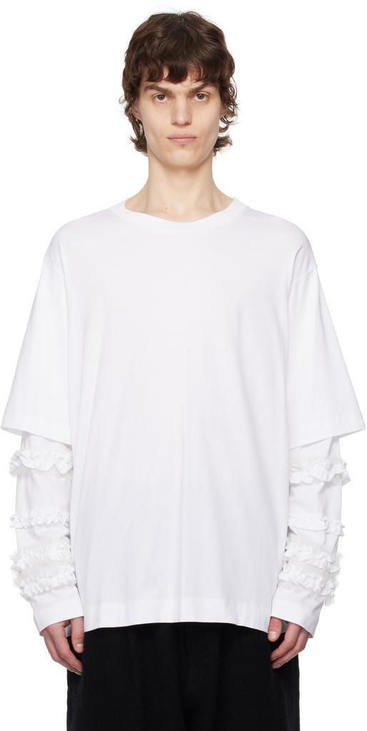 【関税込み】Simone Rocha ブラック ラッフル フリル Tシャツ Simone Rocha ラッフルディテール Tシャツ | ブラック | FARFETCH JP