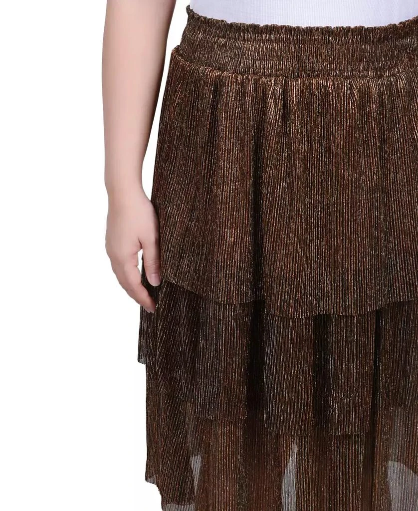 NY Collection Petite Tiered Mesh Plisse Skirt 4