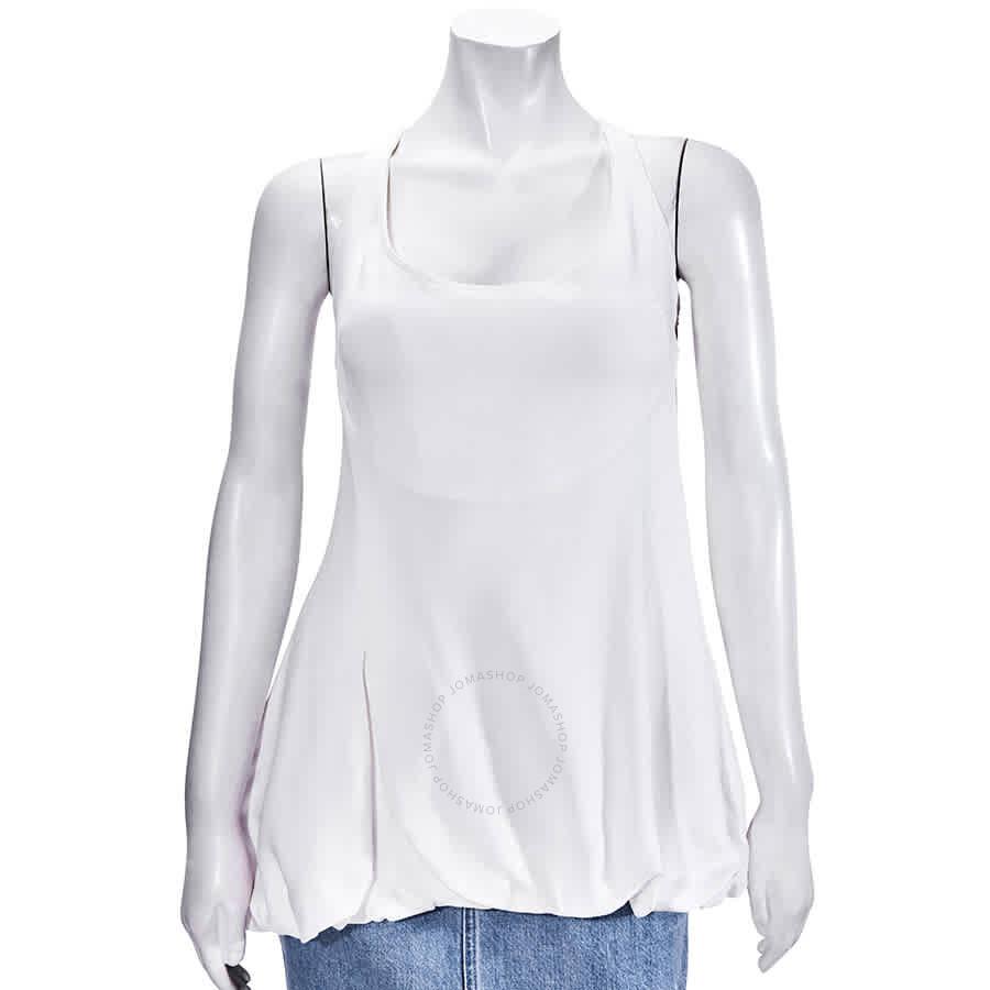 3.1 Phillip Lim Ladies White Exclusive Bubble Hem Tank Top