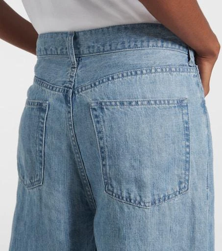 The Row Tarley mid-rise linen wide-leg jeans 5