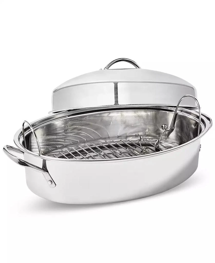 The Cellar Stainless Steel 8-Qt Covered Oval Roaster with Rack, Exclusively at Macy’s 1