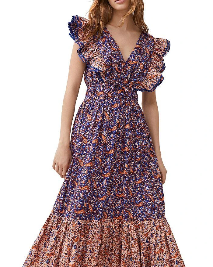 French Connection Anathia Blaire Ruffled Midi Dress 4