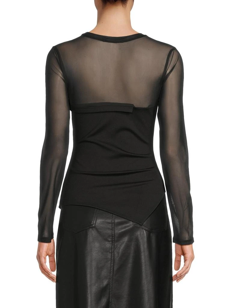 Lea 
Viola Asymmetric Semi Sheer Top 2