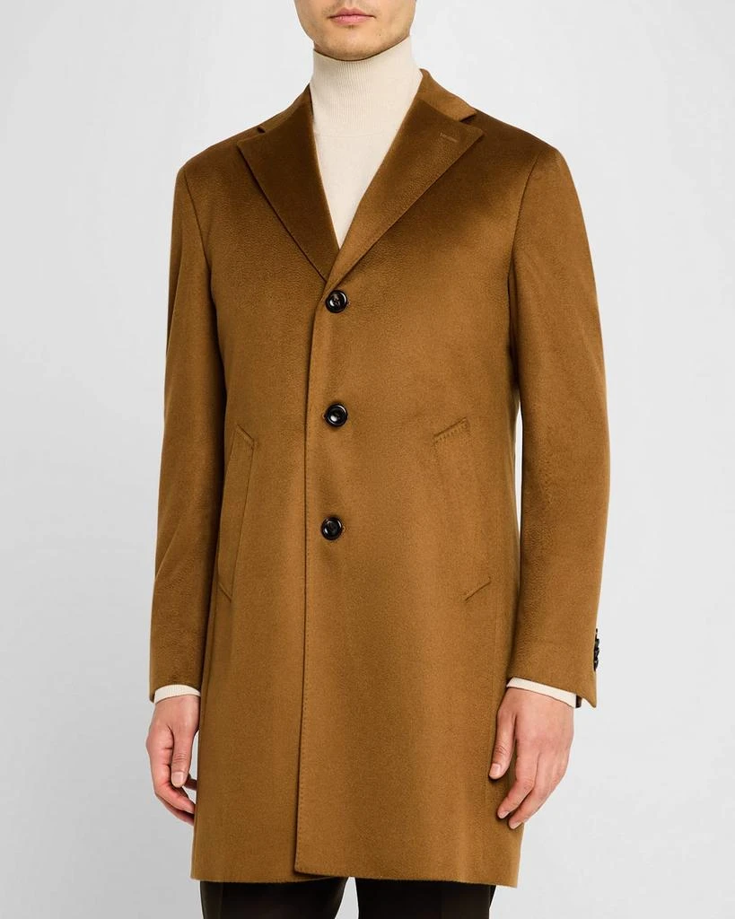 Neiman Marcus Men's Solid Cashmere Topcoat 4
