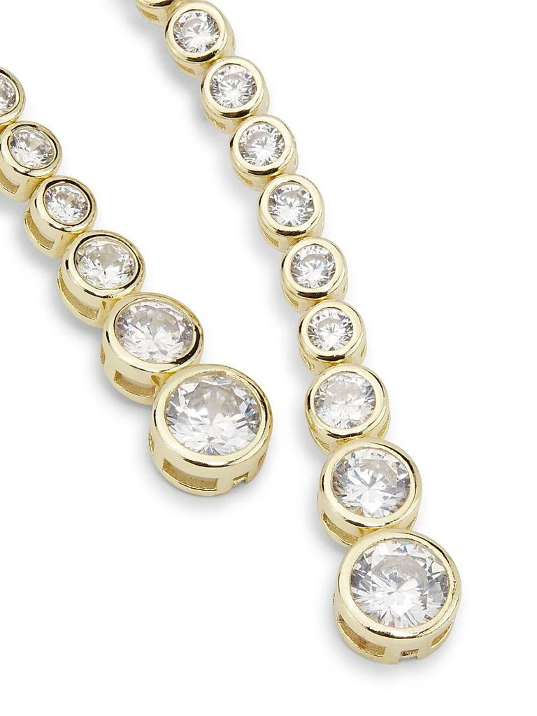 Shashi 14K-Gold-Plated 
Cubic Zirconia Bezel Drop Earrings 3