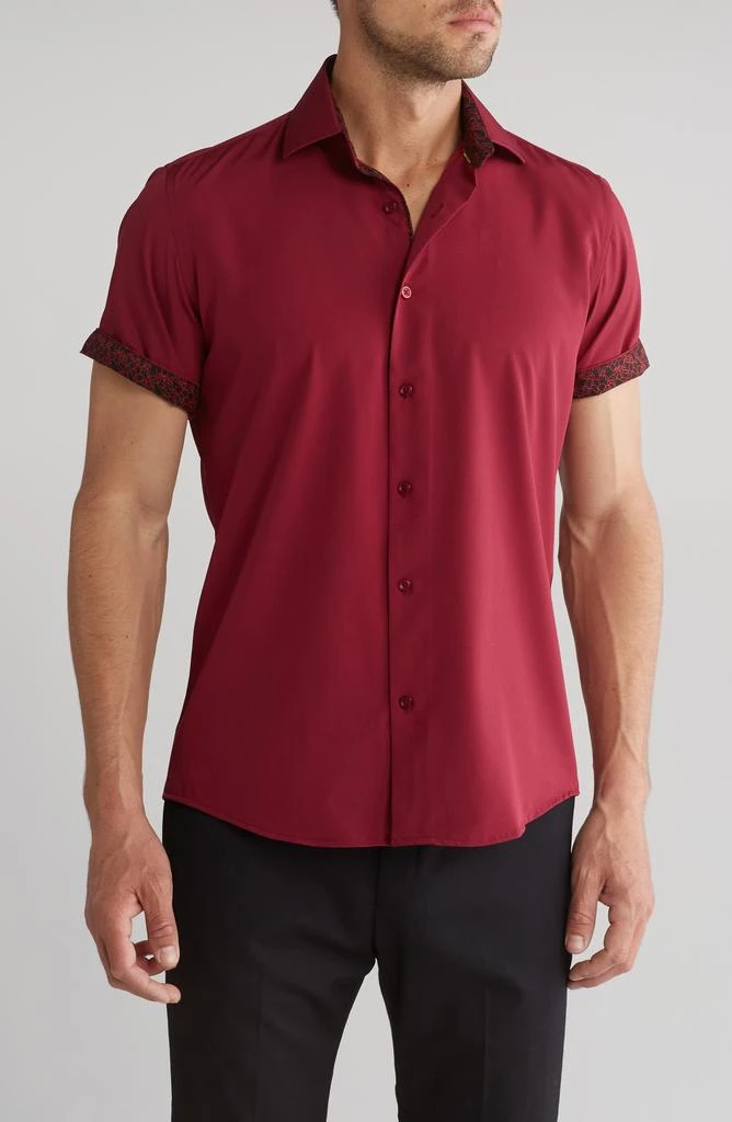 Shop Slim Fit Performance Stretch Short Sleeve Button-Up Shirt on