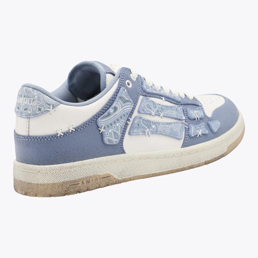 AMIRI Amiri Light Blue Leather Bandana Skel Low Top Sneakers 3