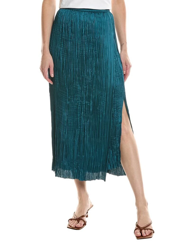 Vince Crushed Overlay Midi Skirt 1