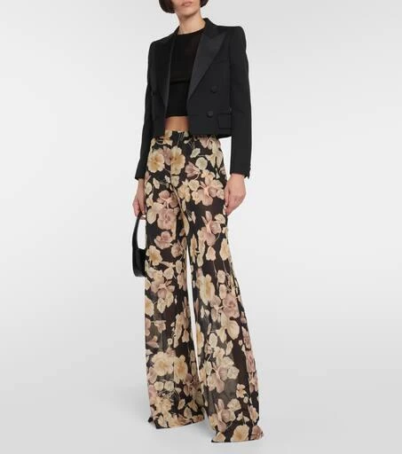 Yves Saint Laurent Cropped wool tuxedo jacket 2