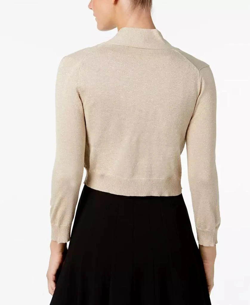 Calvin Klein Three-Quarter-Sleeve Glitter Shrug Cardigan 2