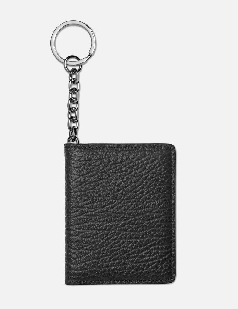 MAISON MARGIELA CARD HOLDER CLIP 2 KEY RING GRAINY LEATHER 2