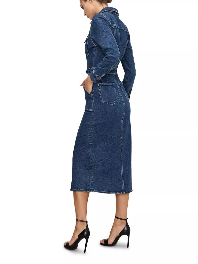 Good American Fit For Success Denim Midi-Dress 2