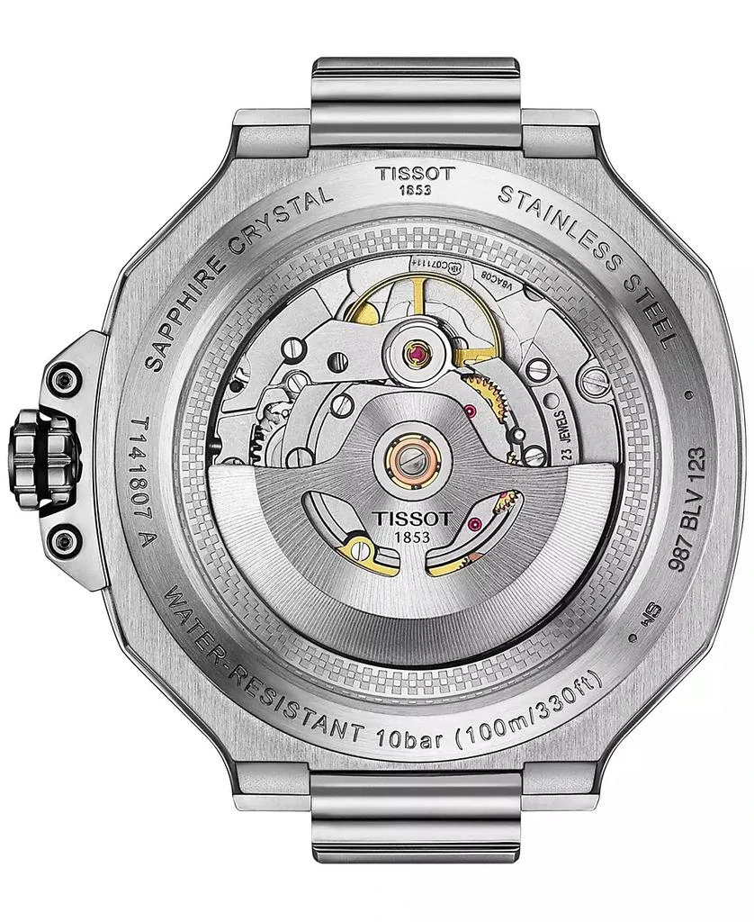Tissot Men's Swiss Automatic T-Race Powermatic 80 Black Silicone Strap Watch 41mm 2