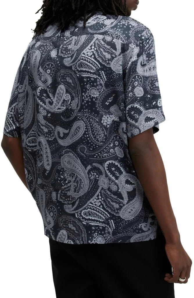 ALL SAINTS Zowie Relaxed Fit Paisley Print Camp Shirt 3