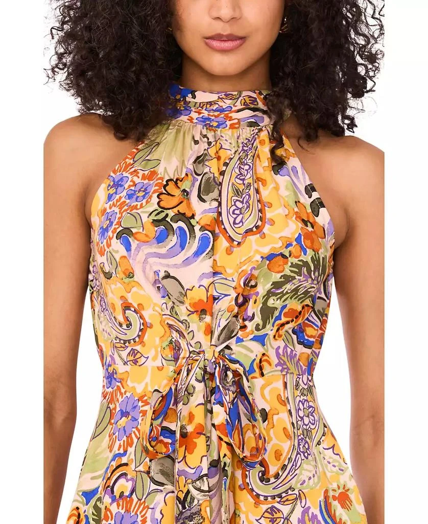 MSK Petite Printed Halter Wide-Leg Jumpsuit 5