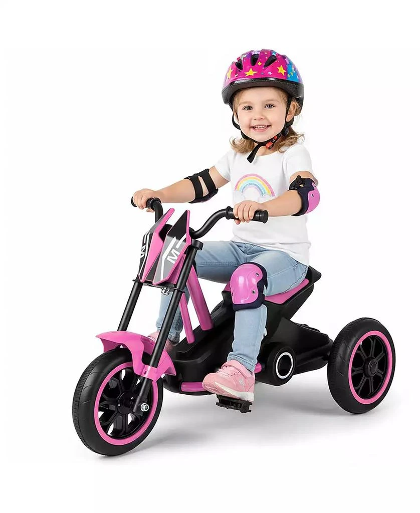 Mecale Kids Tricycle 3-Wheel Toddler Bike with Foot Pedals Forward Backward-Pink