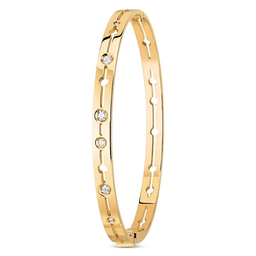 Dinh Van Dihn Van 18K Yellow Gold Pulse Diamond Bangle Bracelet 1
