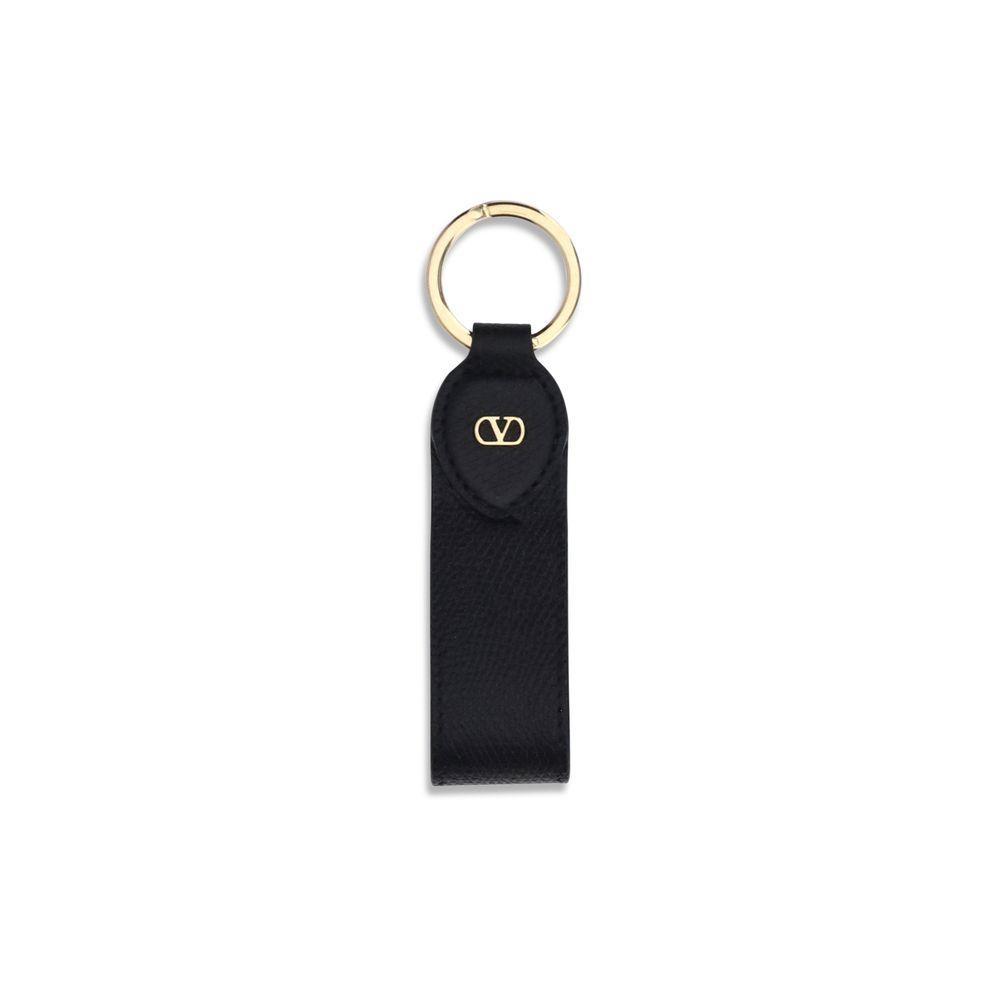 【VALENTINO】 VLogo Signature Eiffel Tower keyring VLogo Signature Eiffel Tower keyring in gold - Valentino