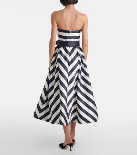 REBECCA VALLANCE Ariadne striped midi dress 3