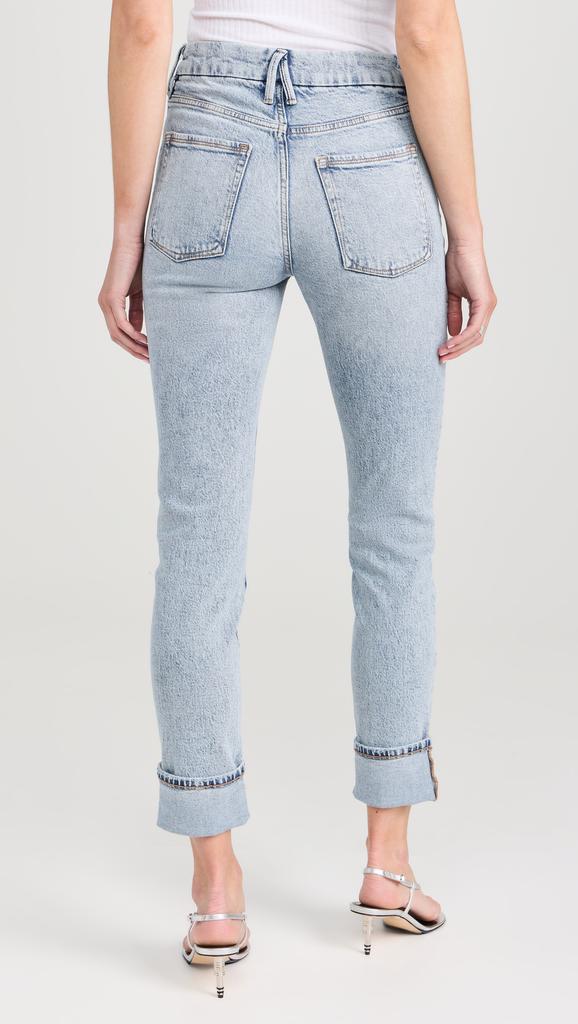 Good American Good Classic Cuffed Jeans