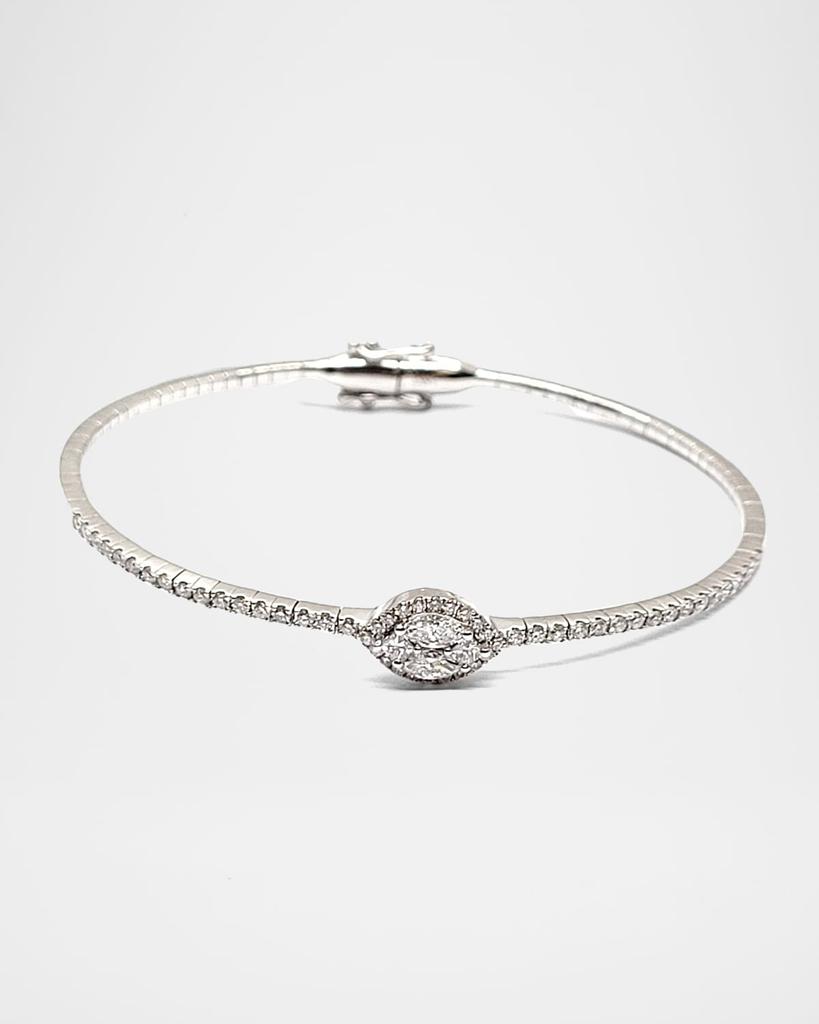 Andreoli 18K White Gold Diamond Bangle, 0.92tcw