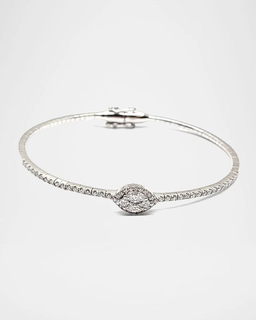 Andreoli 18K White Gold Diamond Bangle, 0.92tcw 1