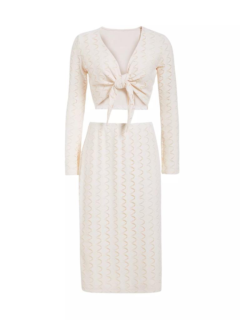 Andie Swim Crete Pointelle 2-Piece Skirt Set