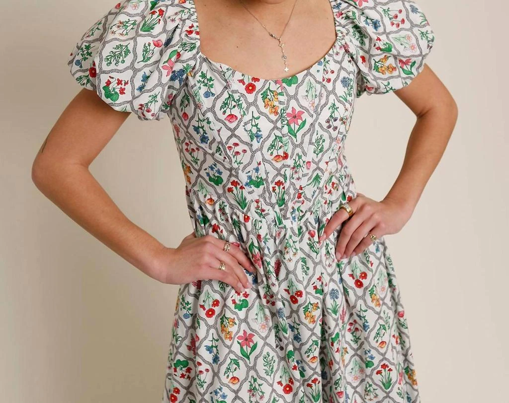 Moon River Moon River - Wildflower Basque Waist Dress 3