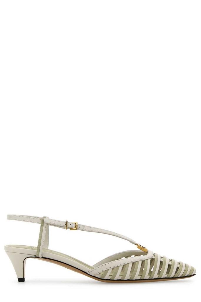 シューズ・サンダルその他 FENDI Colibri Lite slingback in green matcha FF mesh Colibrì Technical fabric Green | Fendi